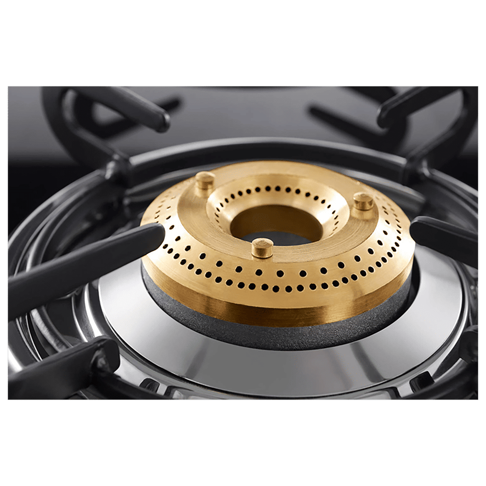 Buy USHA Ebony GS3001 Toughened Glass Top 3 Burner Manual Gas Stove